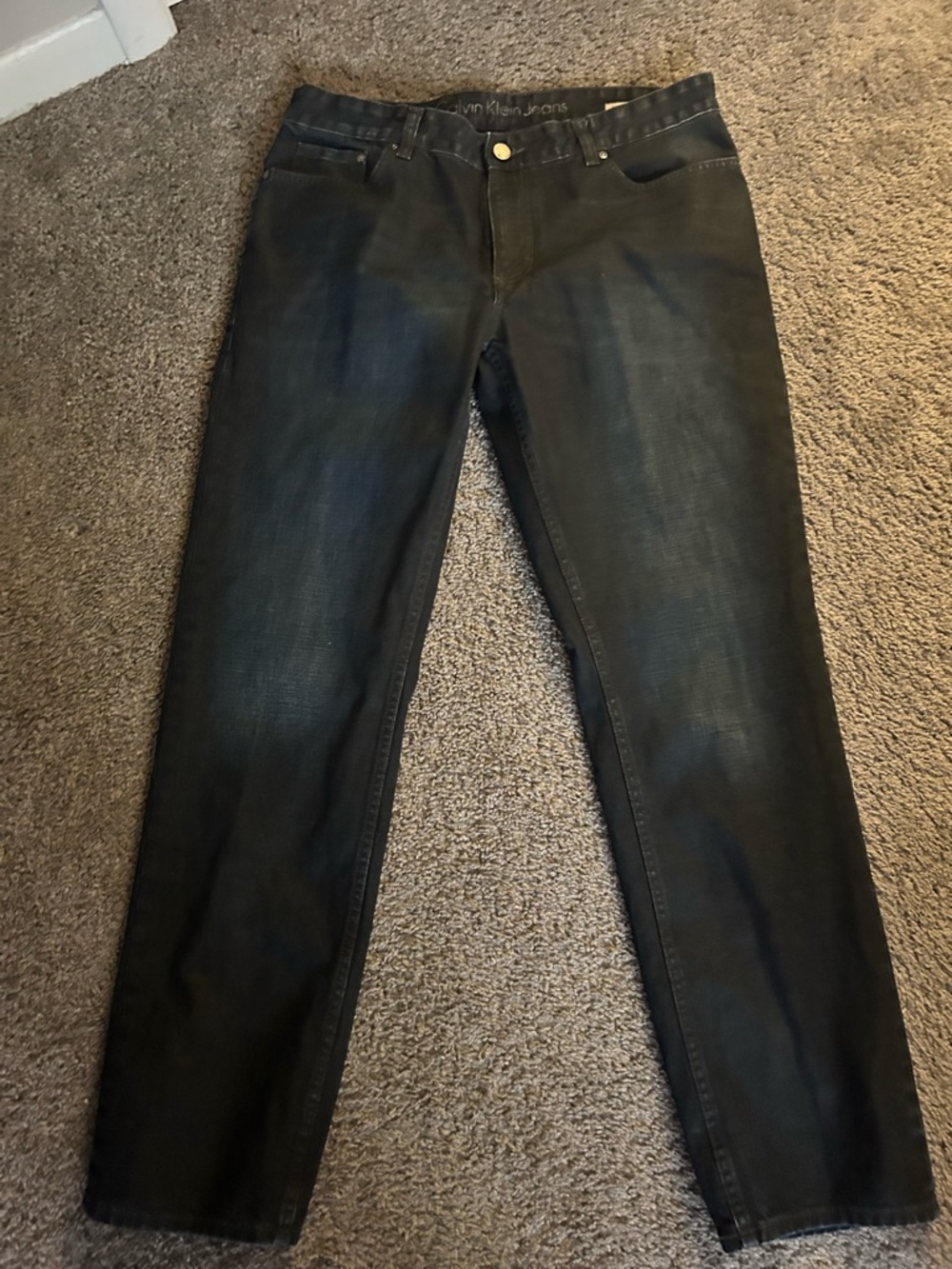 Calvin Klein Men’s Black Slim Straight Jeans